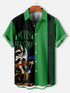 Men's Christmas Cartoon Funny Graphic Short Sleeve Hawaiian Shirt